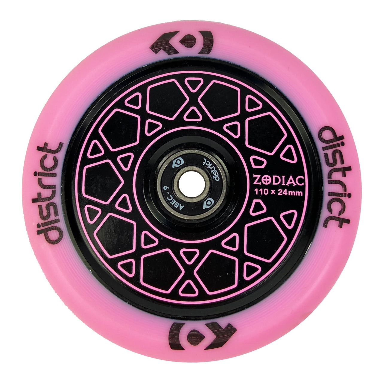 District Zodiac Scooter Wheel Single Pink/black Core 110mm