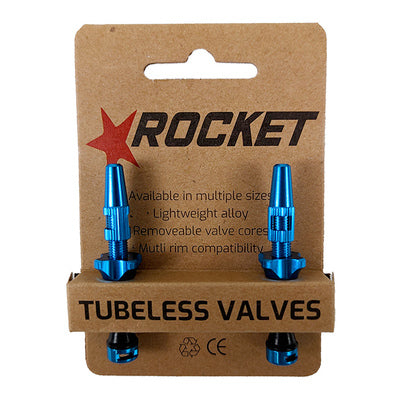 Rocket Tubeless Valve Kit 48mm Blue [sz:48mm Col:blue]