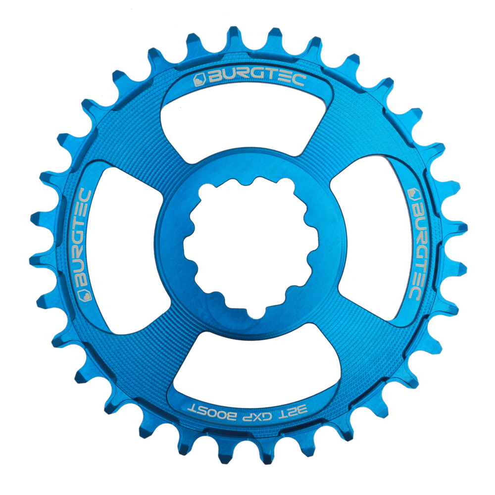 Burgtec Gxp Thick/thin Alloy Chainring Boost 28t Blue