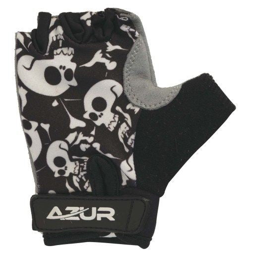 Azur K10 Kids Gloves Short Finger Skulls