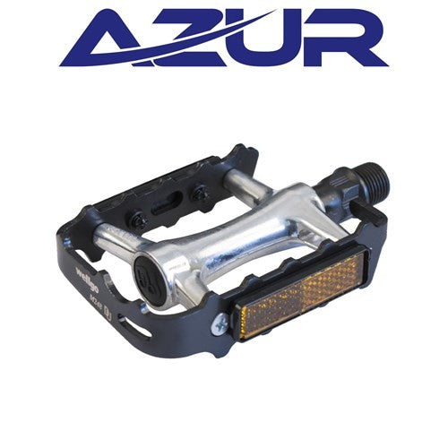 Azur Streamline Pedal Alloy Low Profile Steel Cage, Alloy Body 9/16