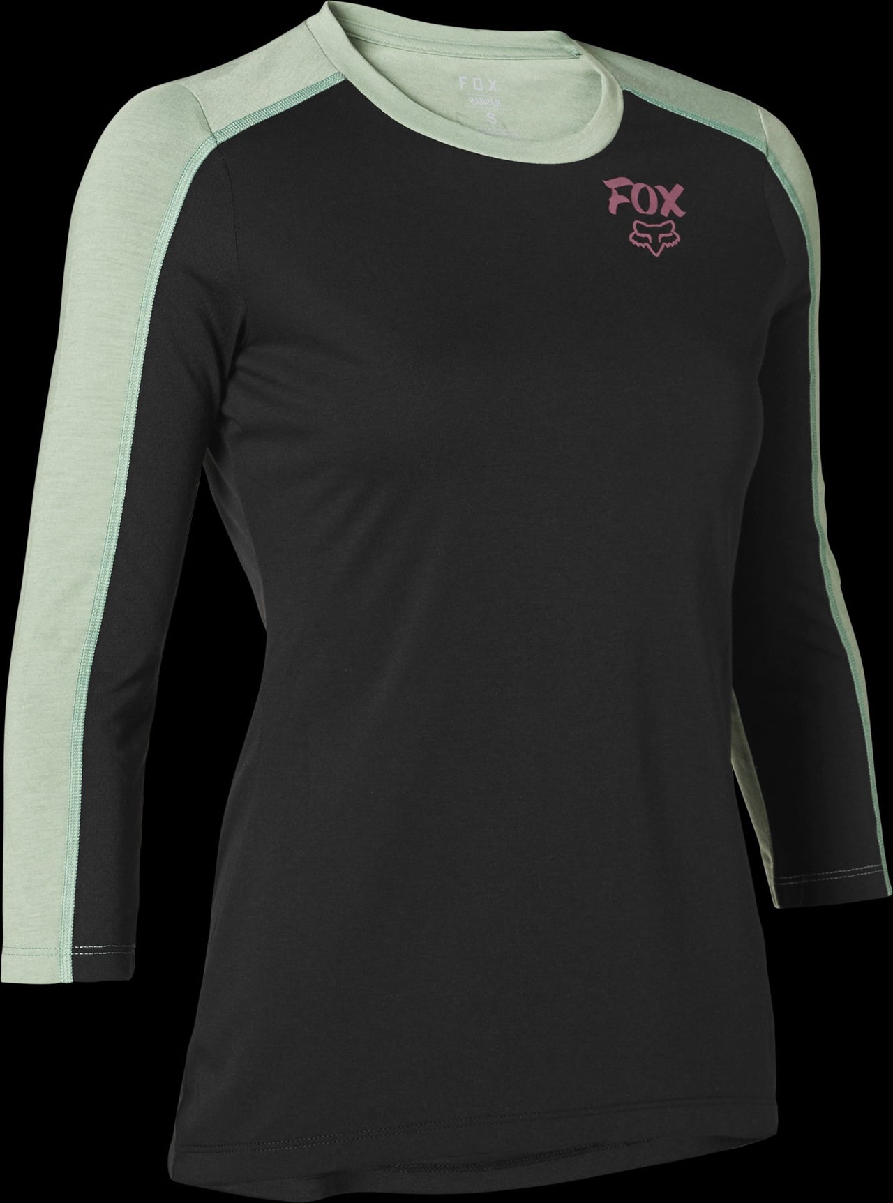 Fox Ranger Dr Womens Jersey 3/4 Sleeve Black/green