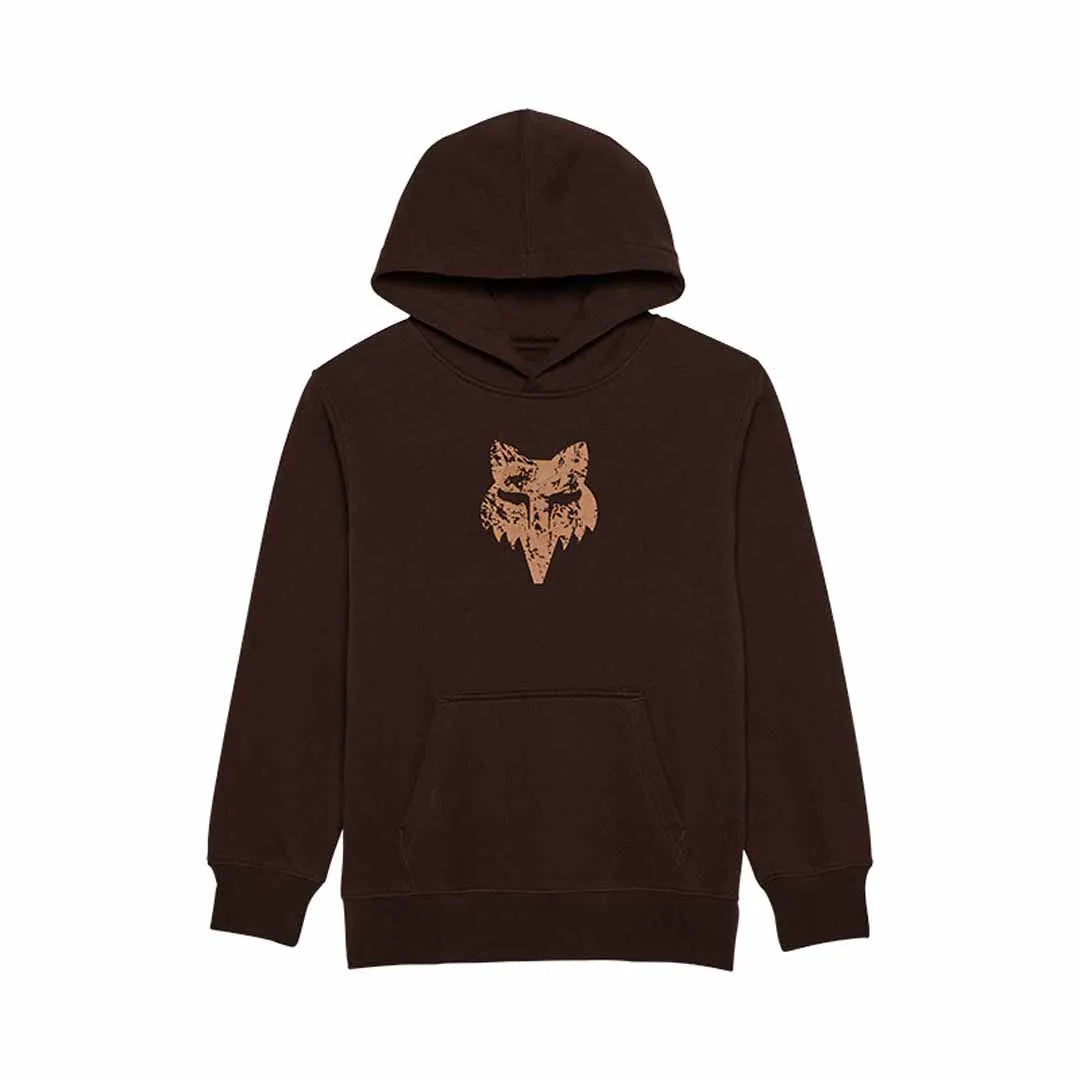 Fox Youth The World Fleece Hoodie [sz:yth Sm Col:cocoa]