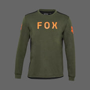 Fox Youth Ranger Dr Ls Jersey Race Dark Sage [sz:yth Sm]