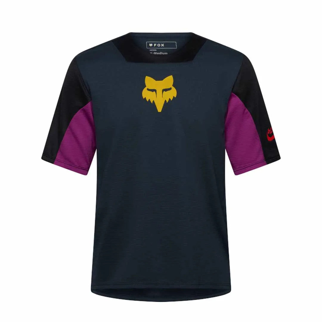 Fox Youth Defend Ss Jersey Creation [sz:yth Md Col:galaxy Blue]