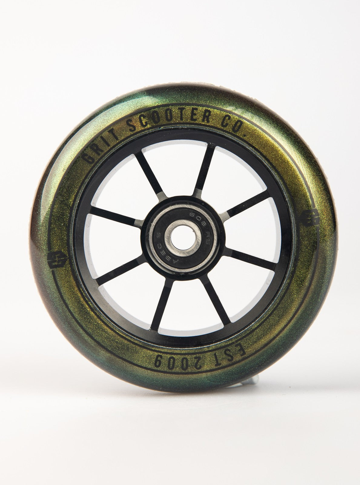 Grit Scooter Wheels 100mm Gold/black Core (pair)