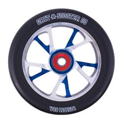 Grit Bio Scooter Wheel Each Black/blue Silver Core 125mm