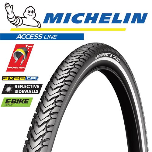 Michelin Protek Cross Access Line 700 X 35c Wire Bead Tyre [sz:700 Width:35]