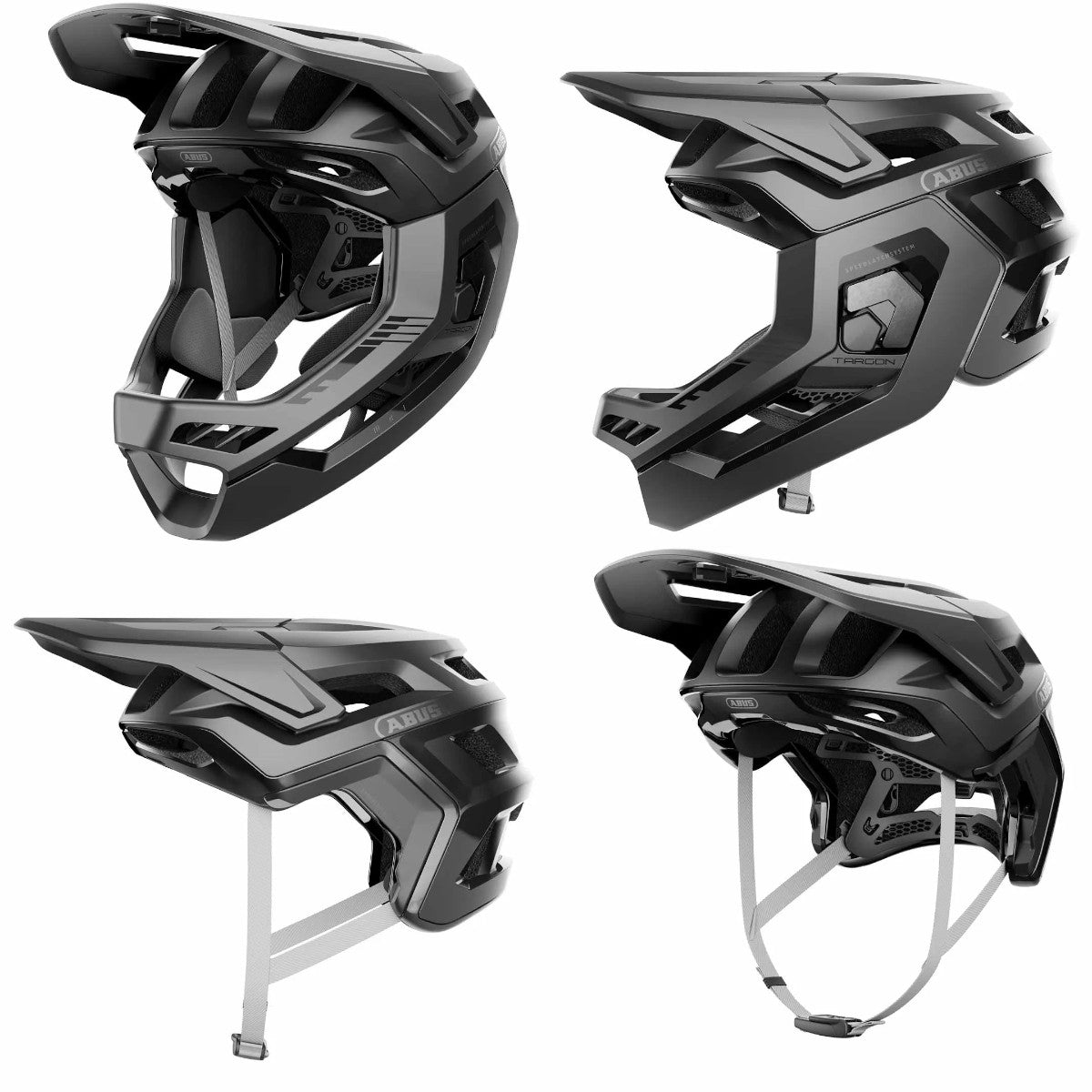 Abus Targon Mips Convertible Full Face Helmet [sz:md Col:velvet Black]