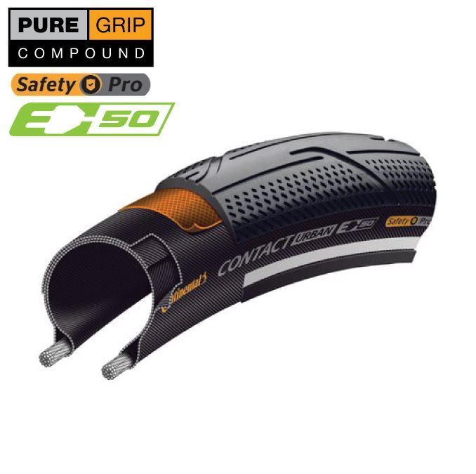 Continental Contact Urban E50 Tyre [sz:27.5 Width:2.20 Type:wire Bead]