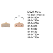 Shimano Brake Pads Metal Pads And Spring D02s Br-m810