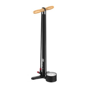 Lezyne Steel Floor Drive 3.5" Pump Flat Black, Wooden Handle