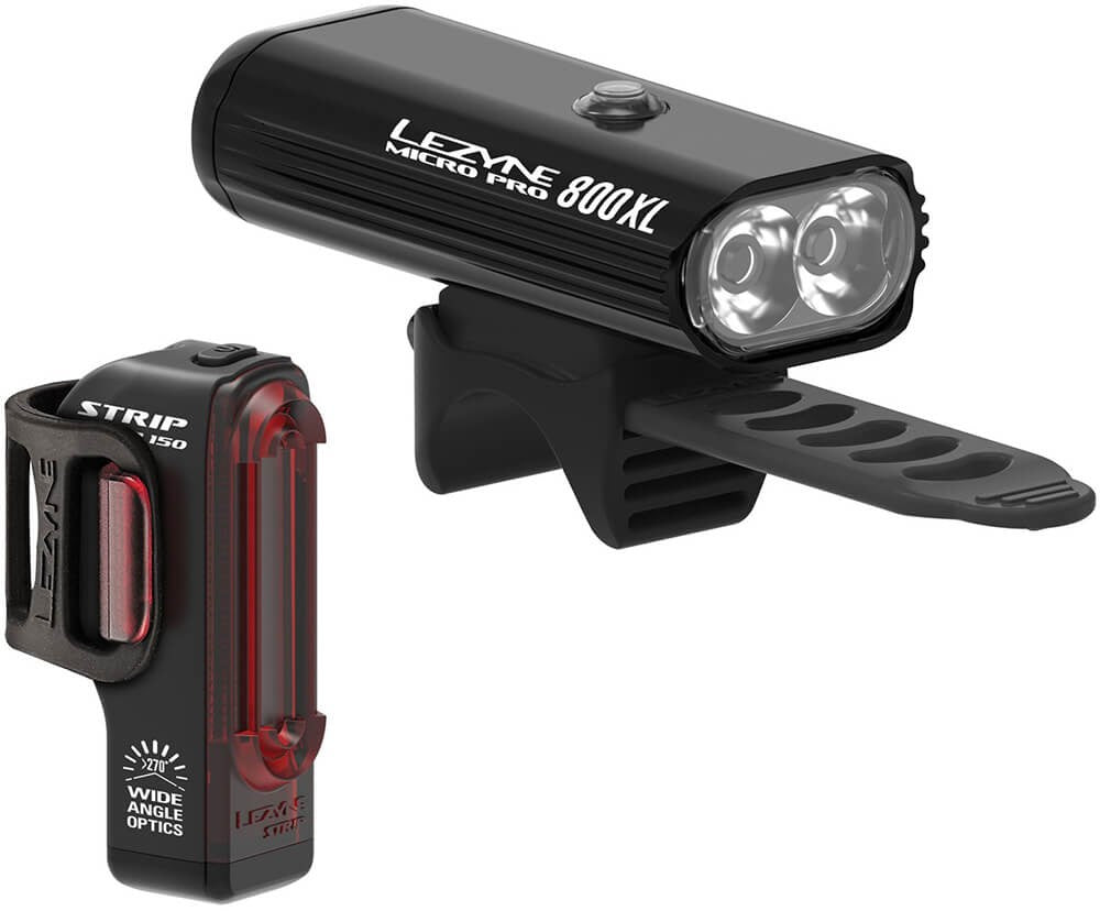 Lezyne Micro Pro Front/rear Light Set 800/150 Lumens Strip Drive