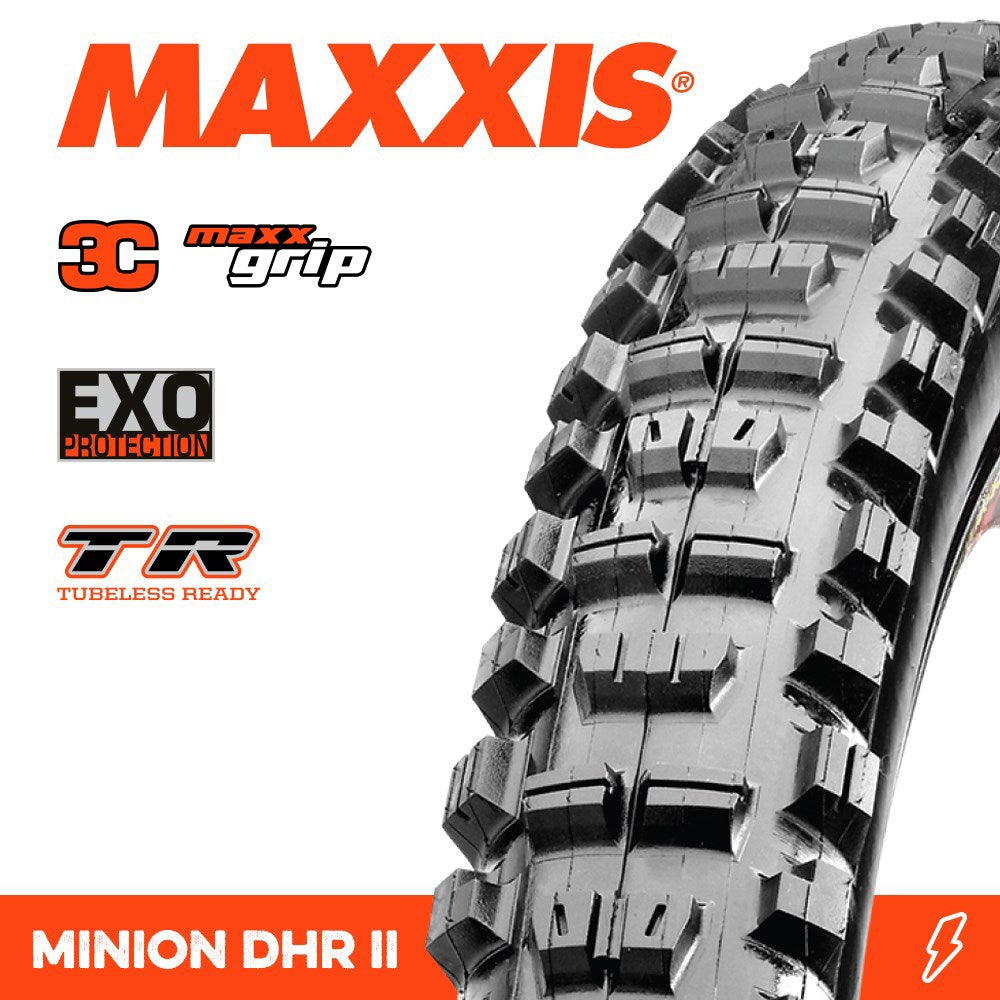 Maxxis Minion Dhr Ii 3c Max Grip Exo Tr Tyre [sz:29 Width:2.40 Type:folding]