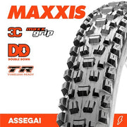 Maxxis Assegai 27.5 X 2.6 3c Dd Tr E-25 120x2tpi Folding Tyre [sz:27.5 Width:2.6]