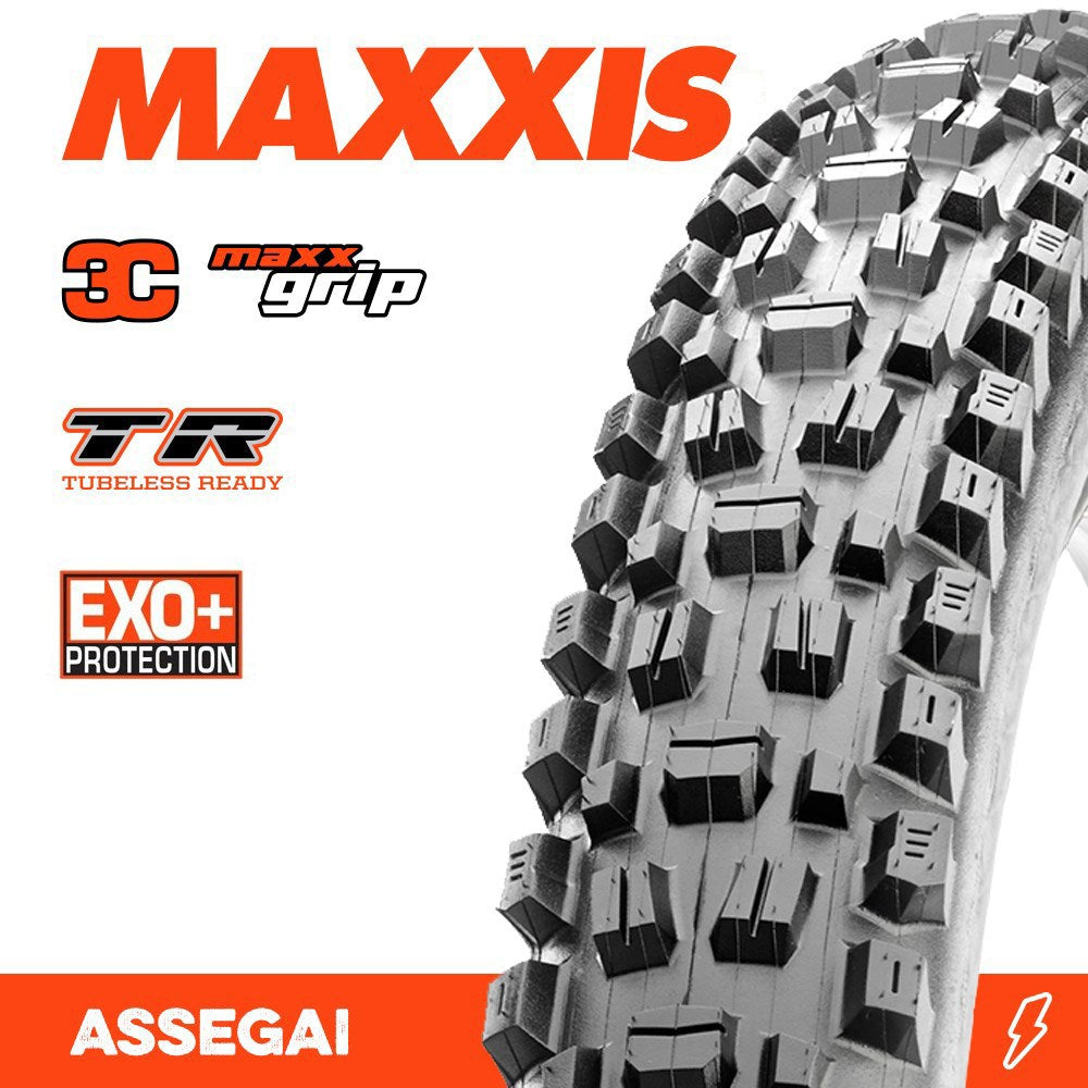 Maxxis Assegai 27.5 X 2.50 Wt Grip Exo+ Tr E-25 60tpi Folding Tyre [sz:27.5 Width:2.5]