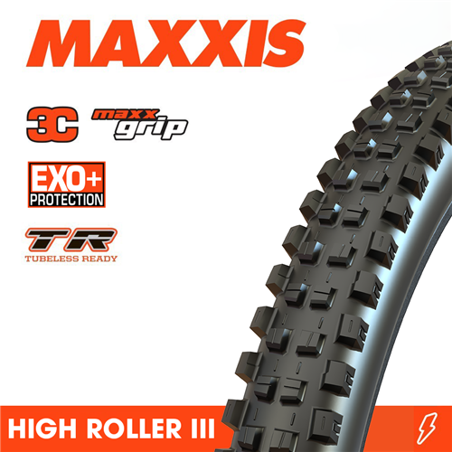 Maxxis High Roller Iii  29 X 2.4 3c Exo+ Folding Tyre [sz:29 Width:2.4]