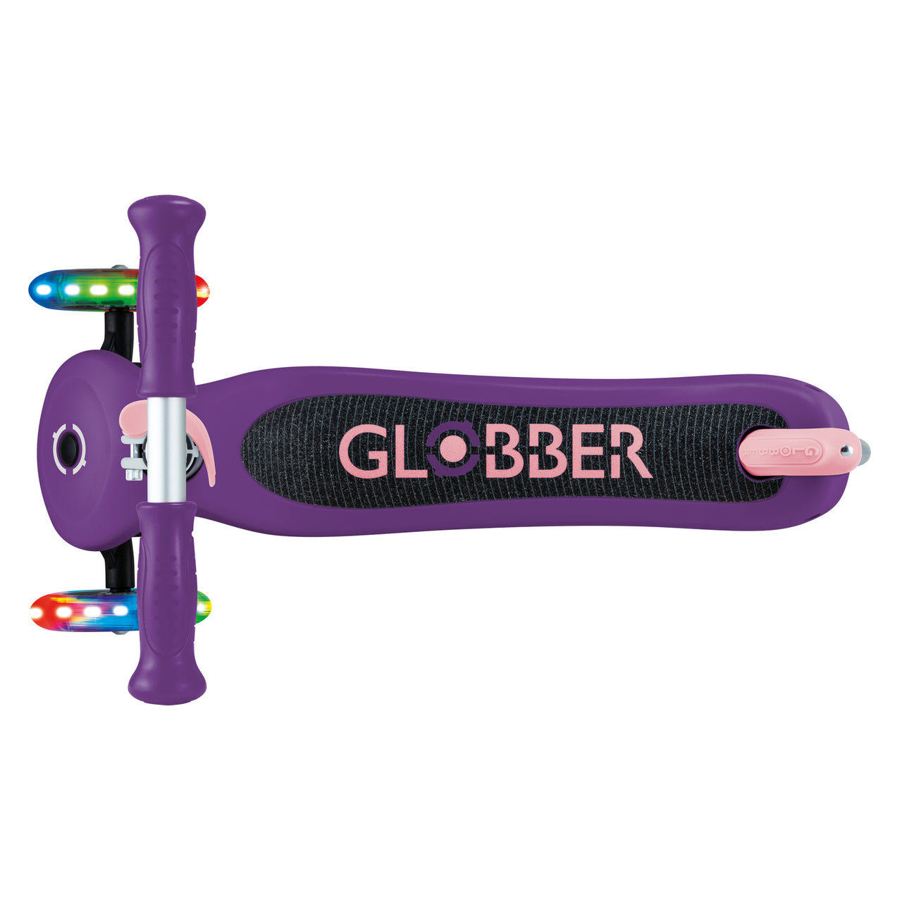 Globber Primo V2 3 Wheel Scooter Lights/griptape Purple/pastel Pink