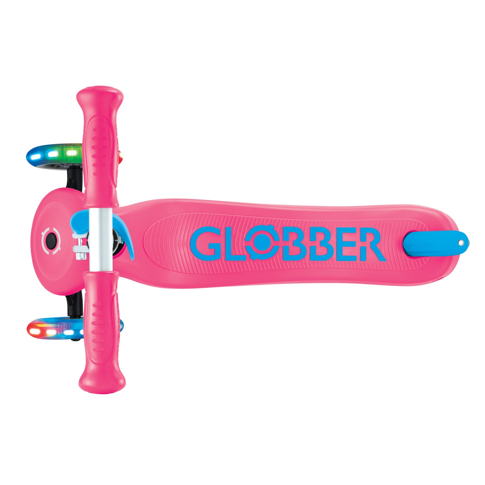 Globber Primo Plus With Lights Fuchsia Pink/sky Blue 3 Wheel Scooter