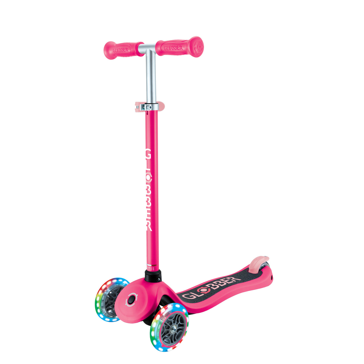 Globber Primo Lights V2 3 Wheel Scooter Fuchsia/pastel Pink