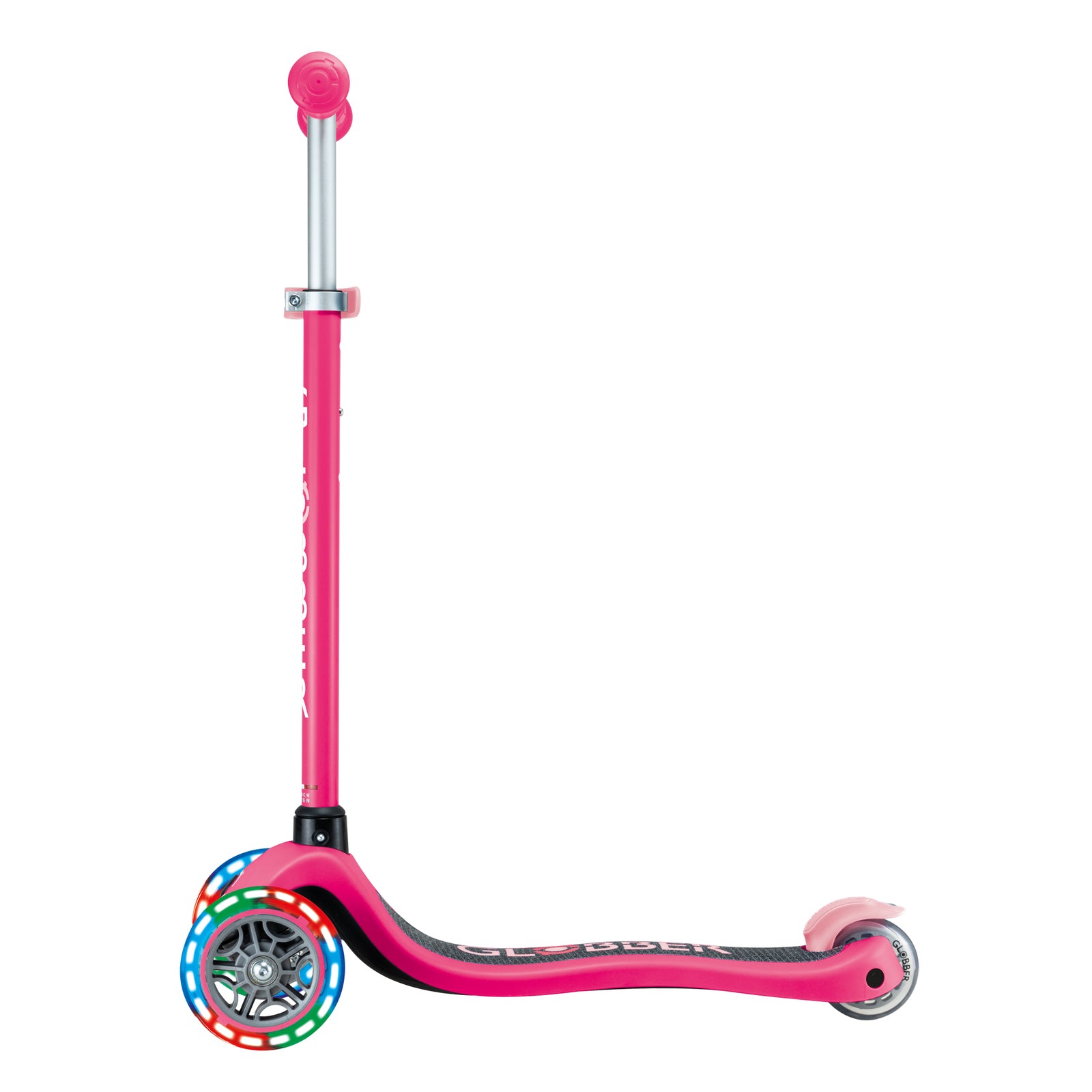 Globber Primo Lights V2 3 Wheel Scooter Fuchsia/pastel Pink