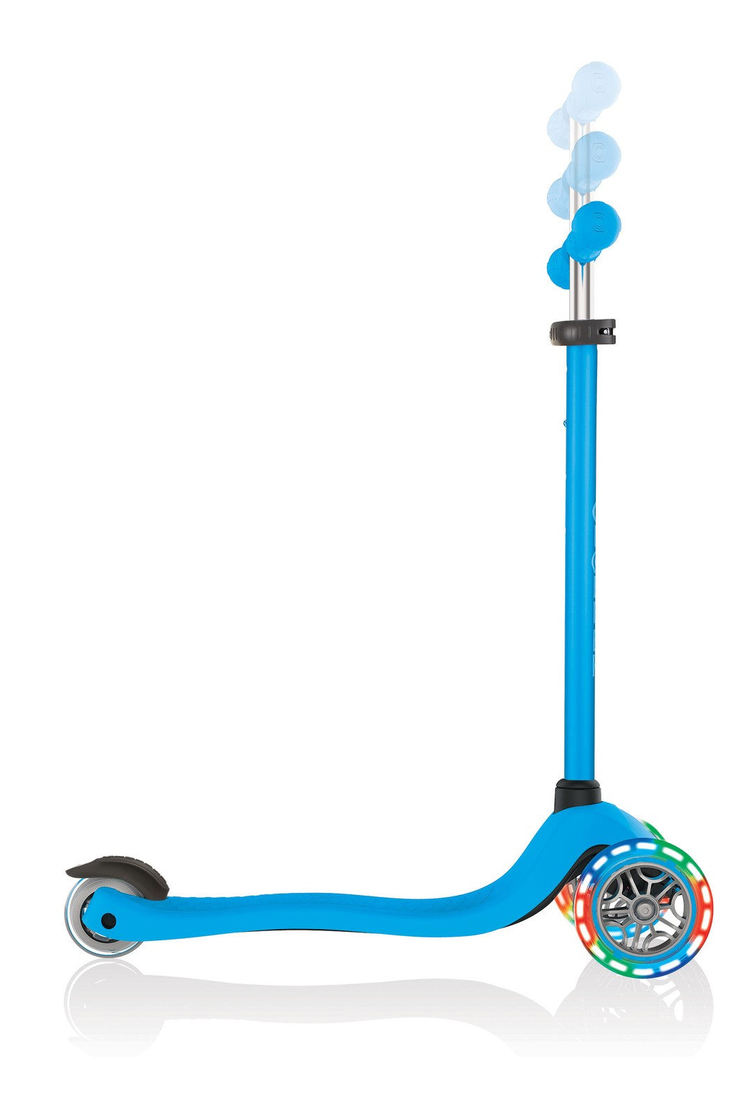 Globber Primo 3 Wheel Scooter With Lights & Ano T-bar Various Colours