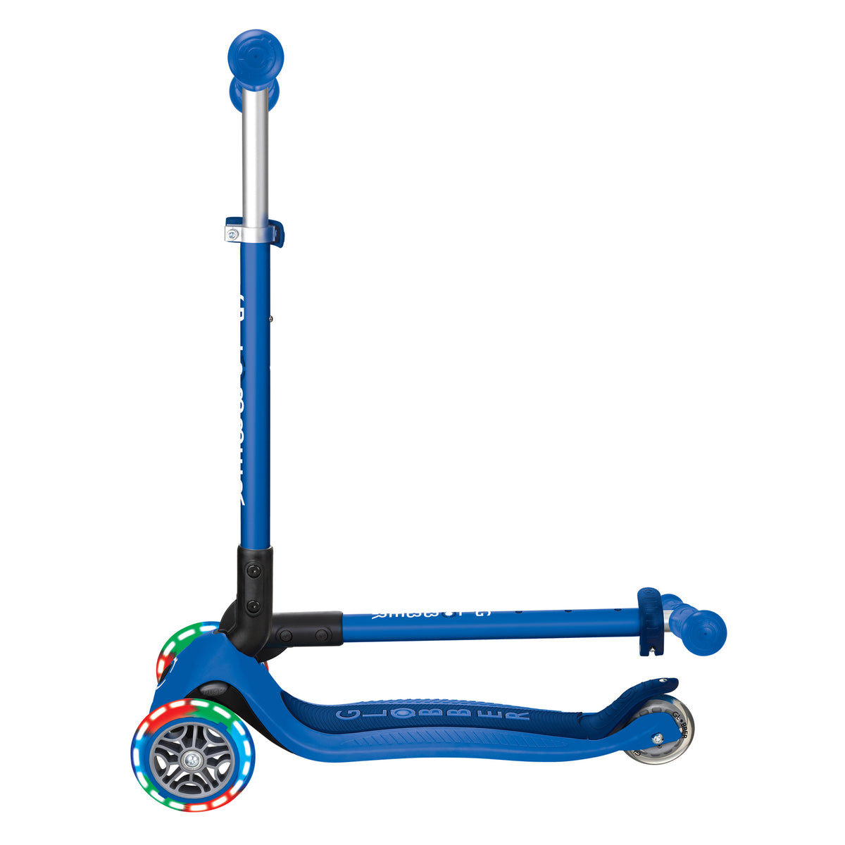 Globber Primo Foldable Lights Scooter [col:dark Navy Blue]