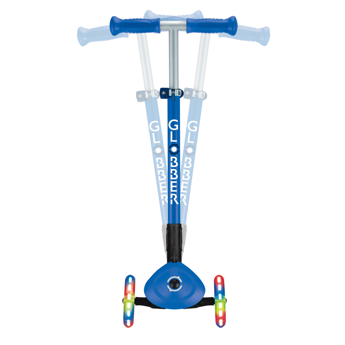 Globber Primo Foldable Lights Scooter [col:dark Navy Blue]