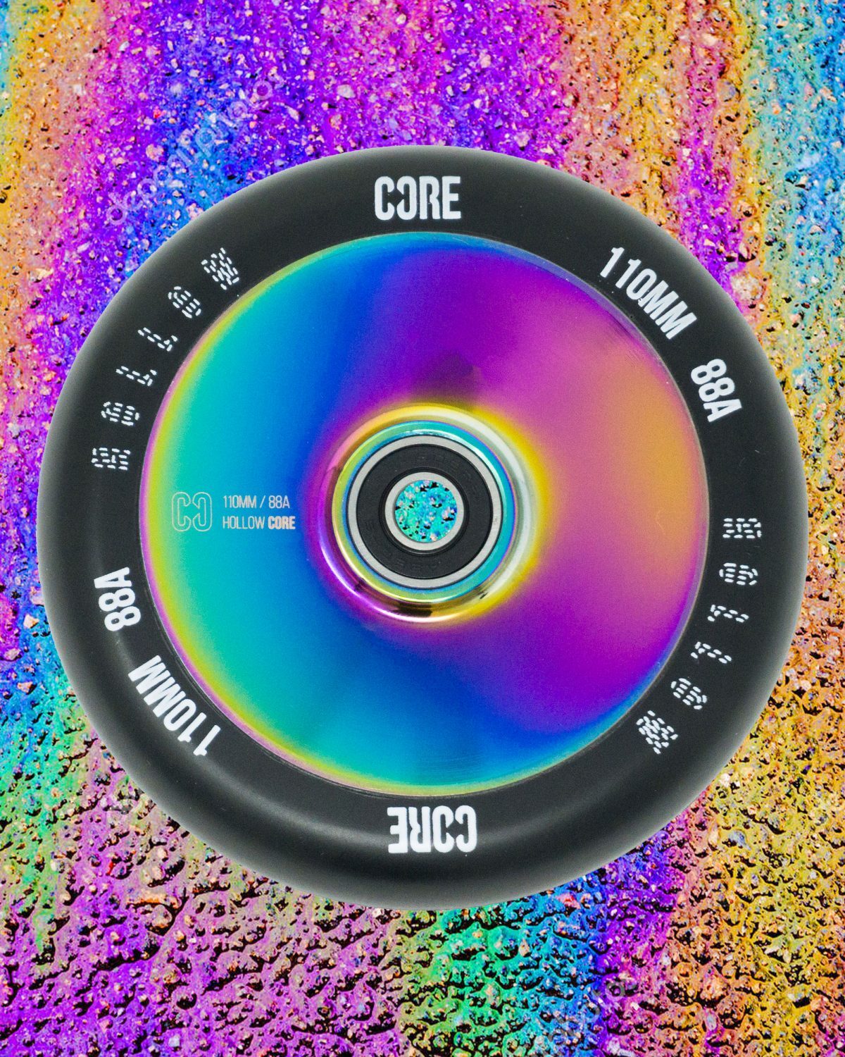 Core Hollow Stunt Scooter Wheel V2 [sz:110mm Col:black/neochrome]