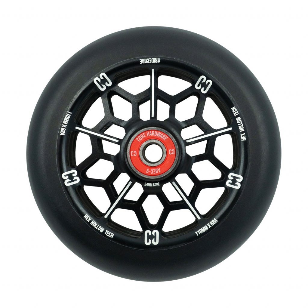 Core Hex Hollow Stunt Scooter Wheel Black (single Wheel) [sz:110mm]