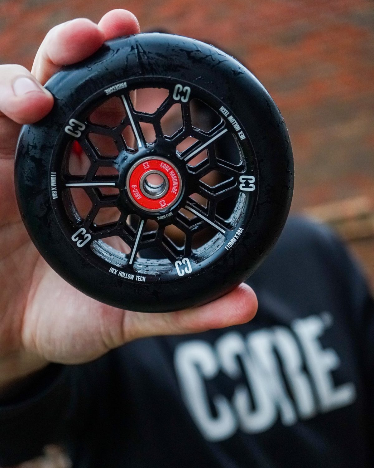 Core Hex Hollow Stunt Scooter Wheel Black (single Wheel) [sz:110mm]