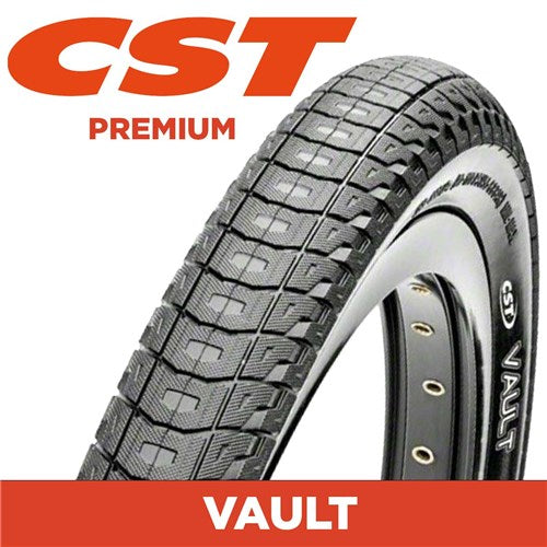 Cst Vault 20 X 2.20 Black Wirebead Tyre Black [sz:20 Width:2.2]