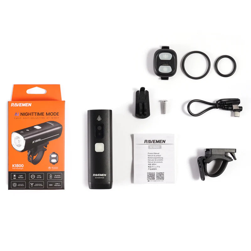 Ravemen K-series Ai Night Riding Mode Light [sz:1800 Lumen]