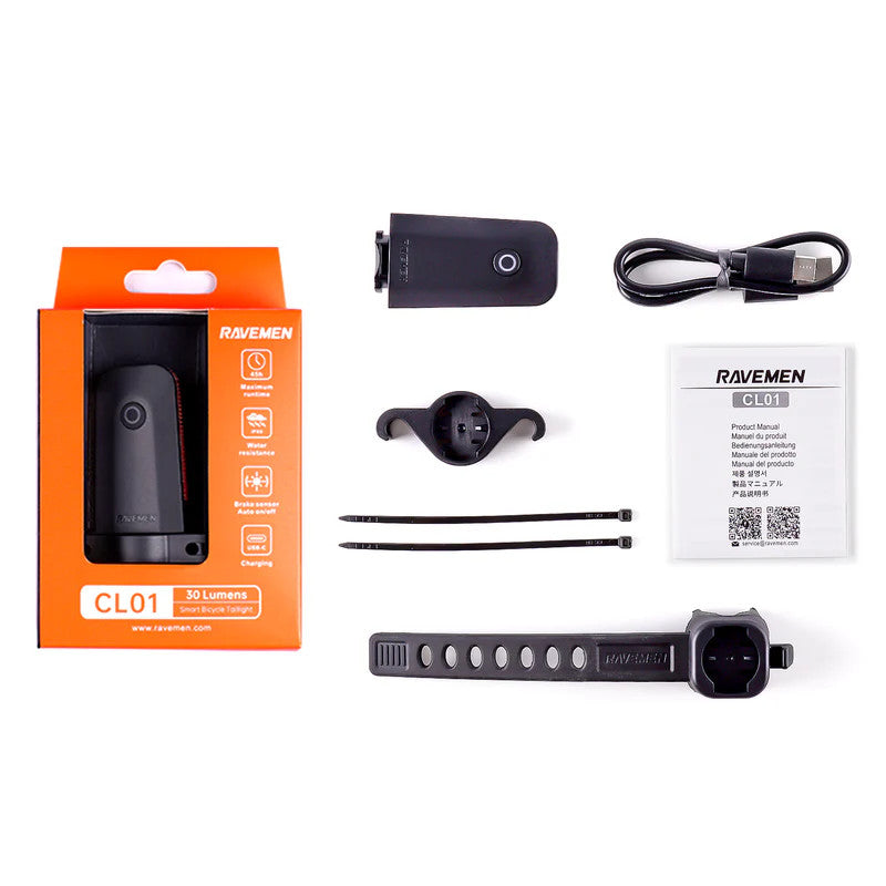Ravemen Cl01 (with Brake Sensor & Auto On/off) Rear Light [type:rear]