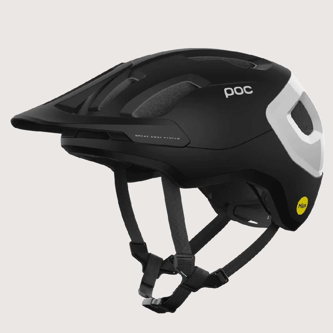 Poc Axion Race Mips Helmet Uranium Black / Hydrogen White