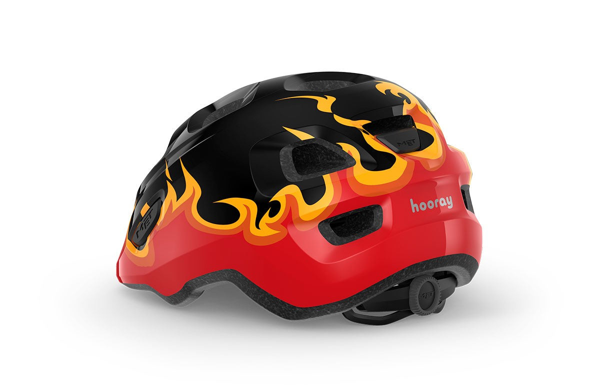 Met Hooray Kids Helmet [sz:sm Col:black Flames]