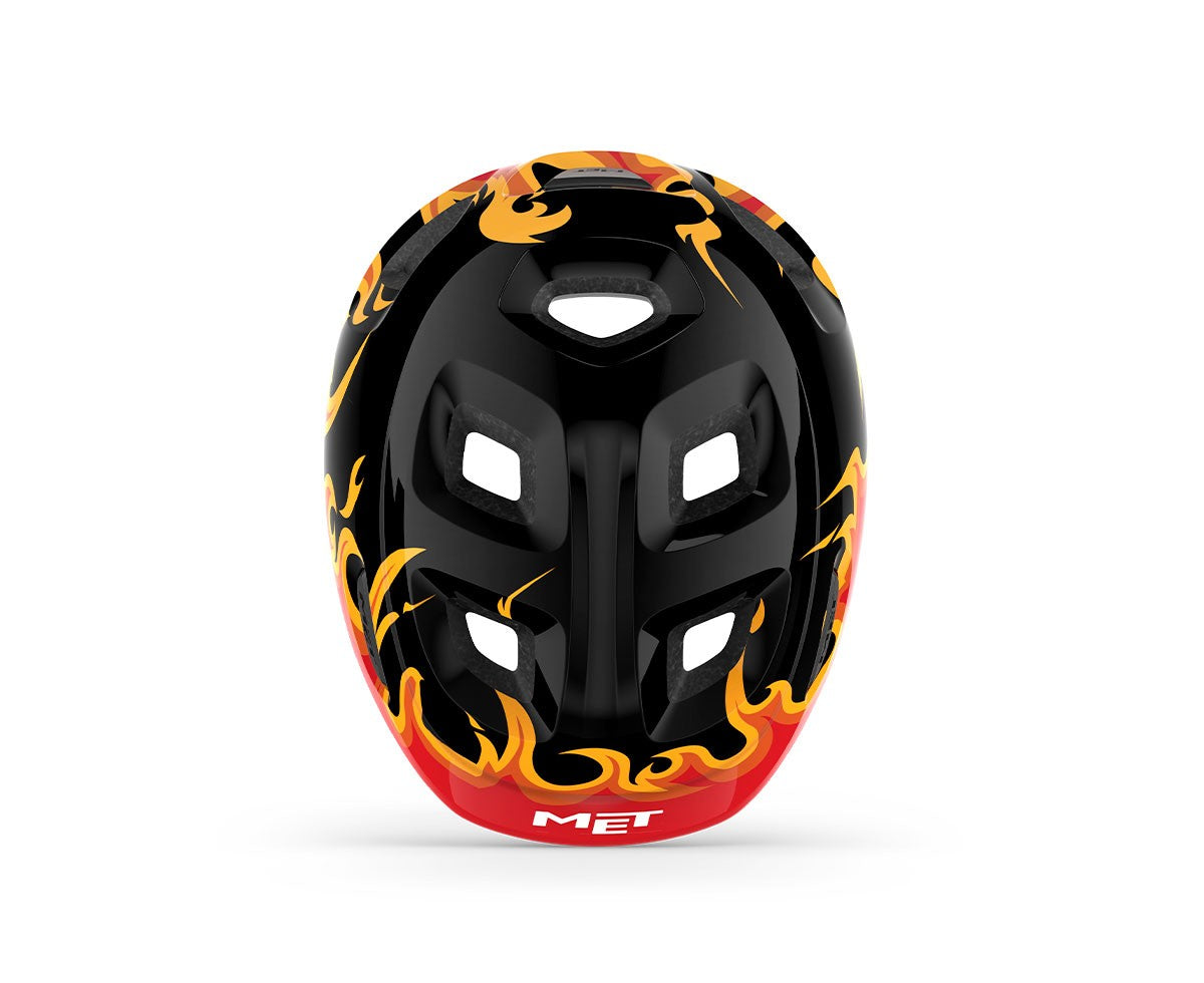 Met Hooray Kids Helmet [sz:sm Col:black Flames]