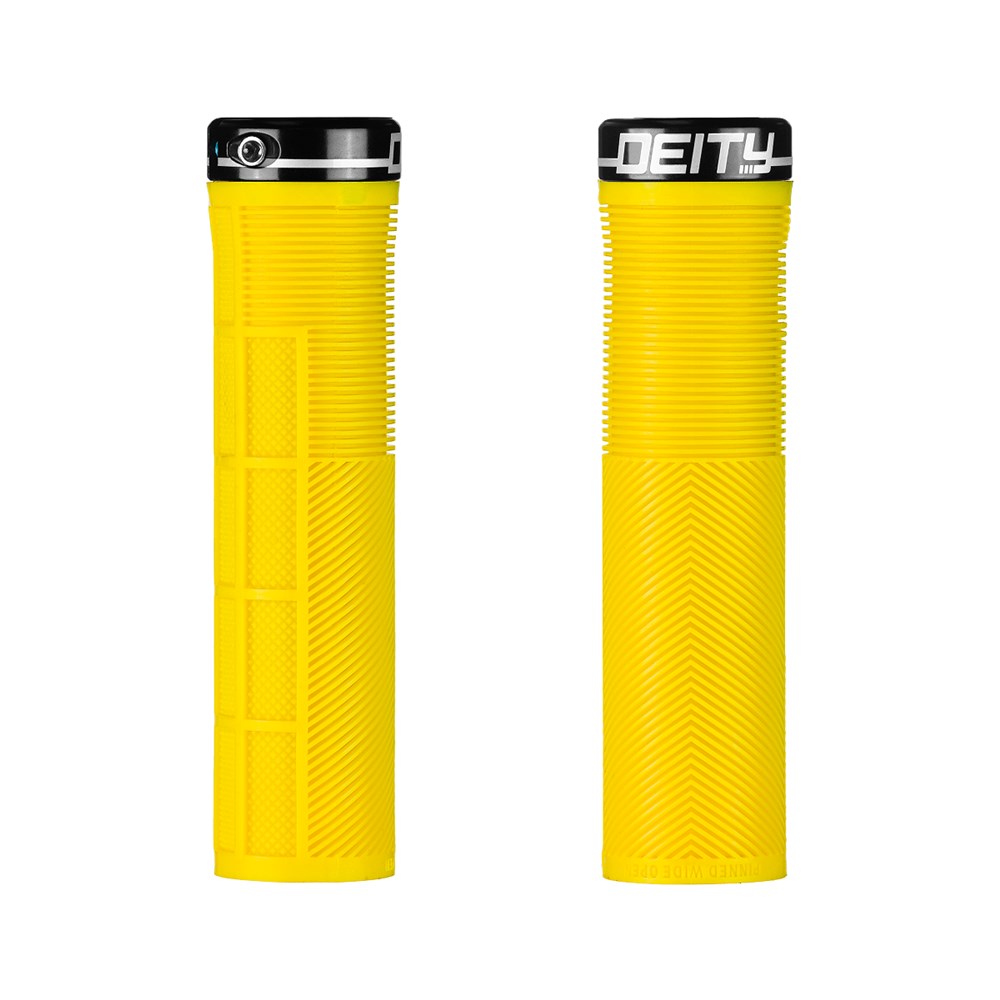 Deity Knuckleduster Lock On Grips Yellow [col:yellow]
