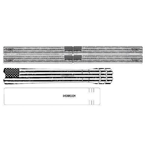 Dyedbro Frame Protection Wrap [col:american Flag Black]