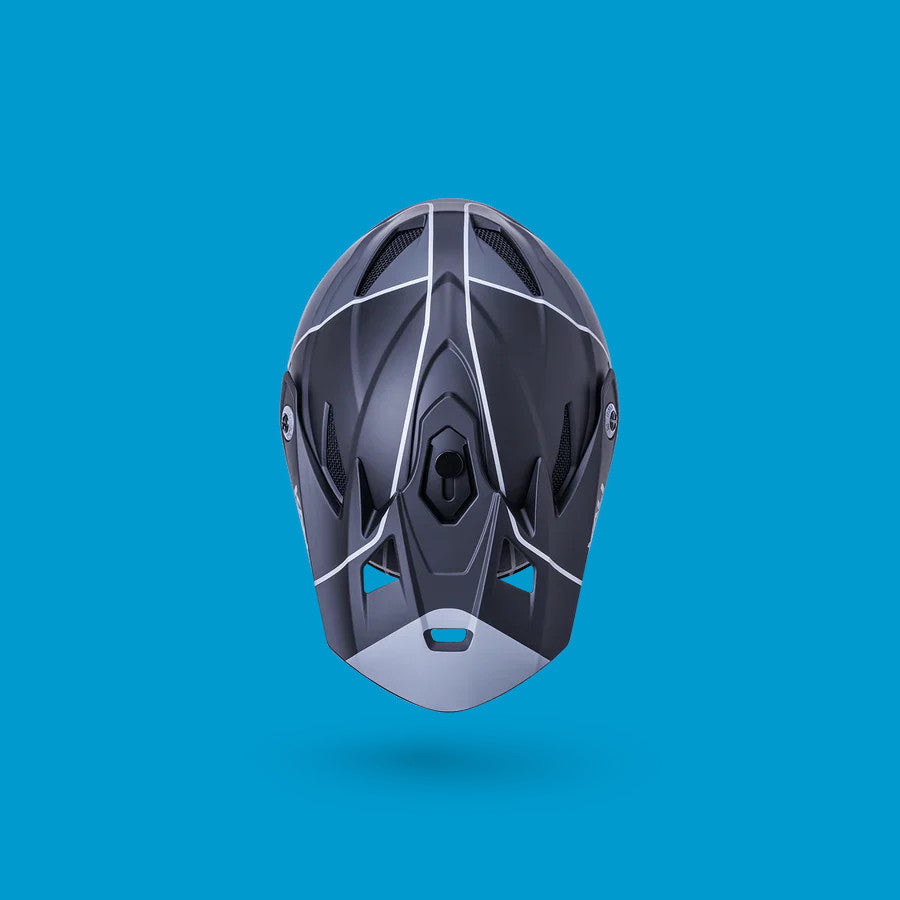 Kali Zoka Youth Ff Helmet [sz:ym Col:stripe Matt Black/grey]