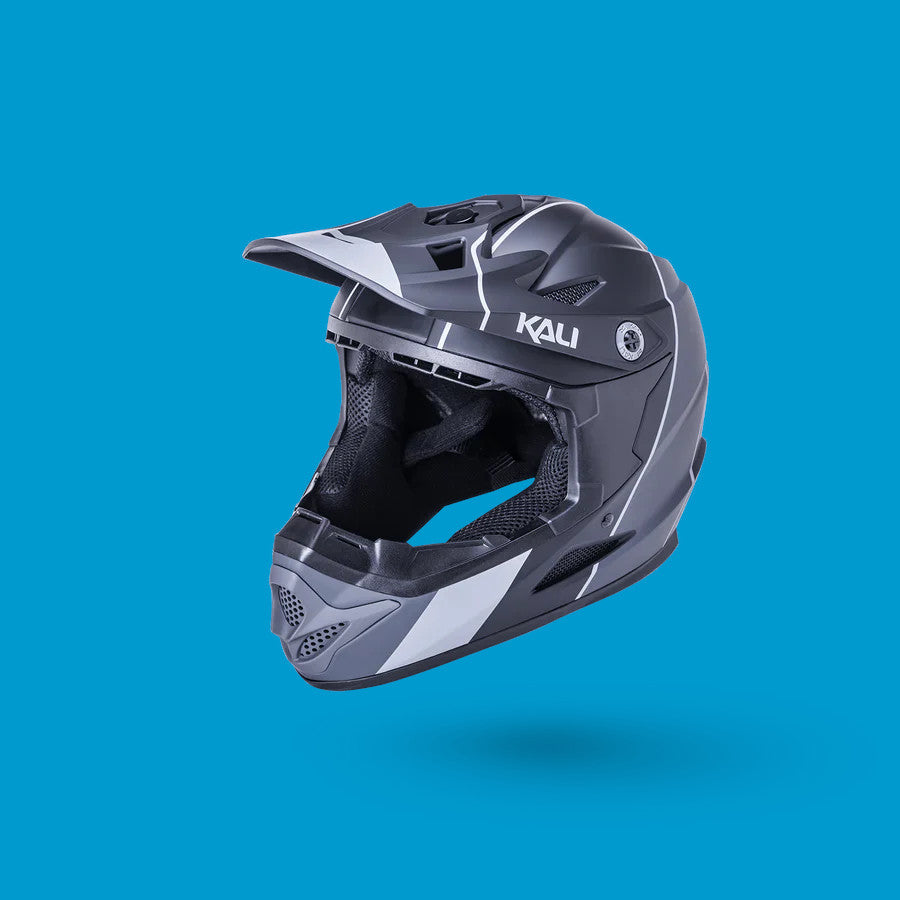 Kali Zoka Youth Ff Helmet [sz:yl Col:stripe Matt Black/grey]