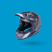Kali Zoka Full Face Helmet [sz:md Col:stripe Matt Black/grey]