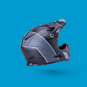 Kali Zoka Full Face Helmet [sz:md Col:stripe Matt Black/grey]