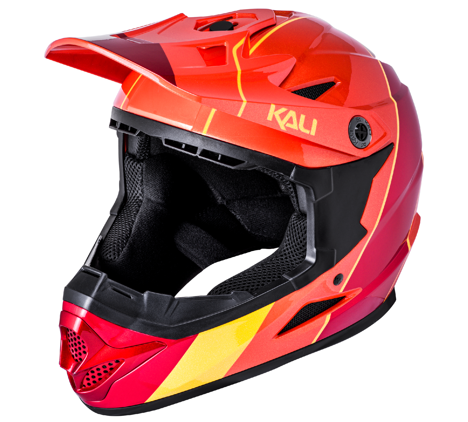 Kali Youth Zoka Fullface Helmet [sz:yth Md Col:stripe Flare]