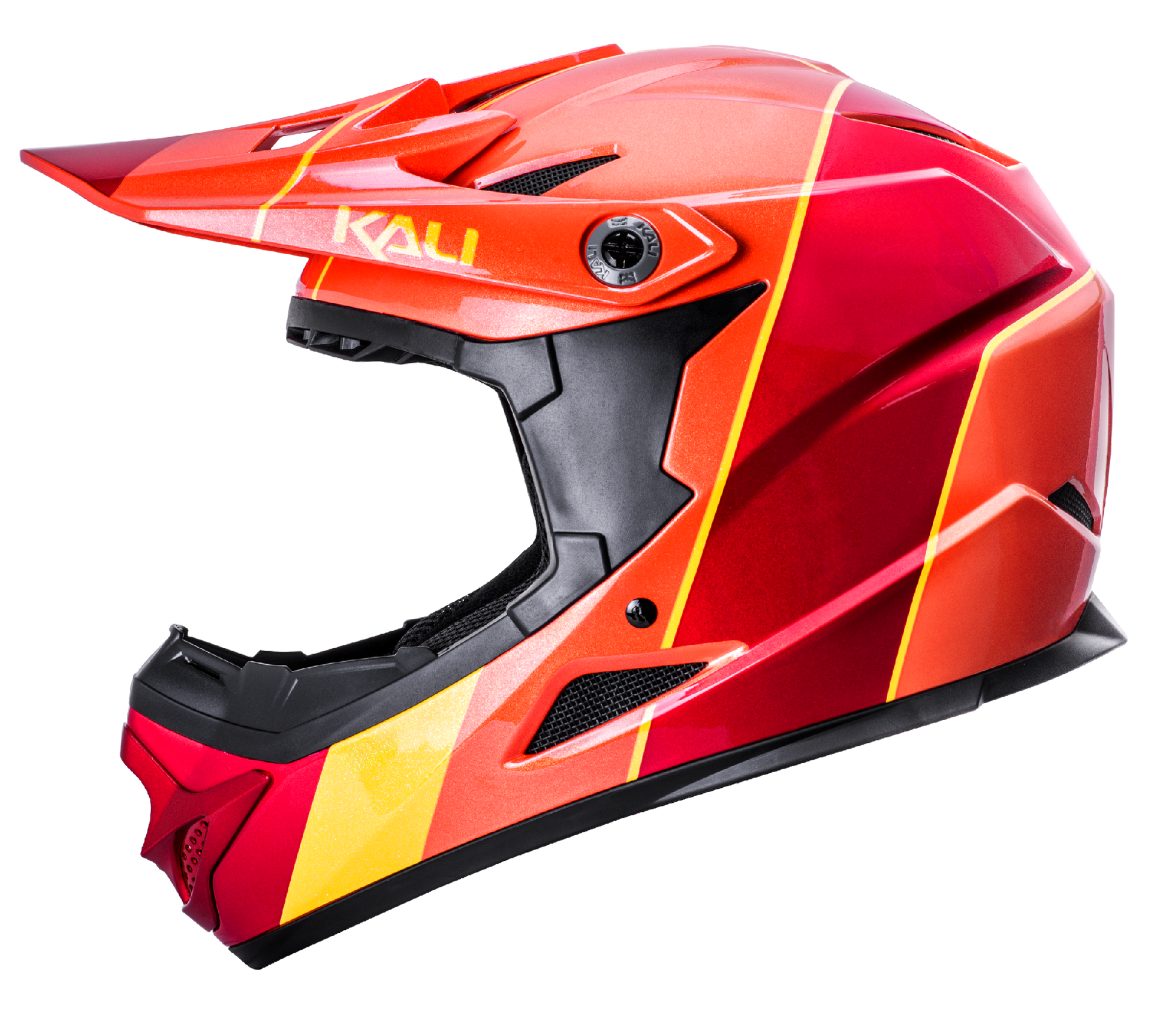 Kali Youth Zoka Fullface Helmet [sz:yth Lg Col:stripe Flare]