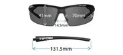 Tifosi Track Glasses White/black Smoke Bright Blue Lens