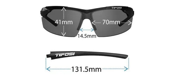 Tifosi Track Glasses White/black Smoke Bright Blue Lens