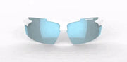 Tifosi Track Glasses White/black Smoke Bright Blue Lens