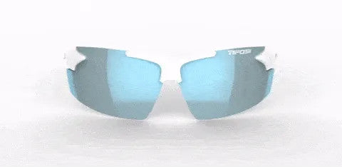 Tifosi Track Glasses White/black Smoke Bright Blue Lens