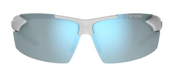 Tifosi Track Glasses White/black Smoke Bright Blue Lens